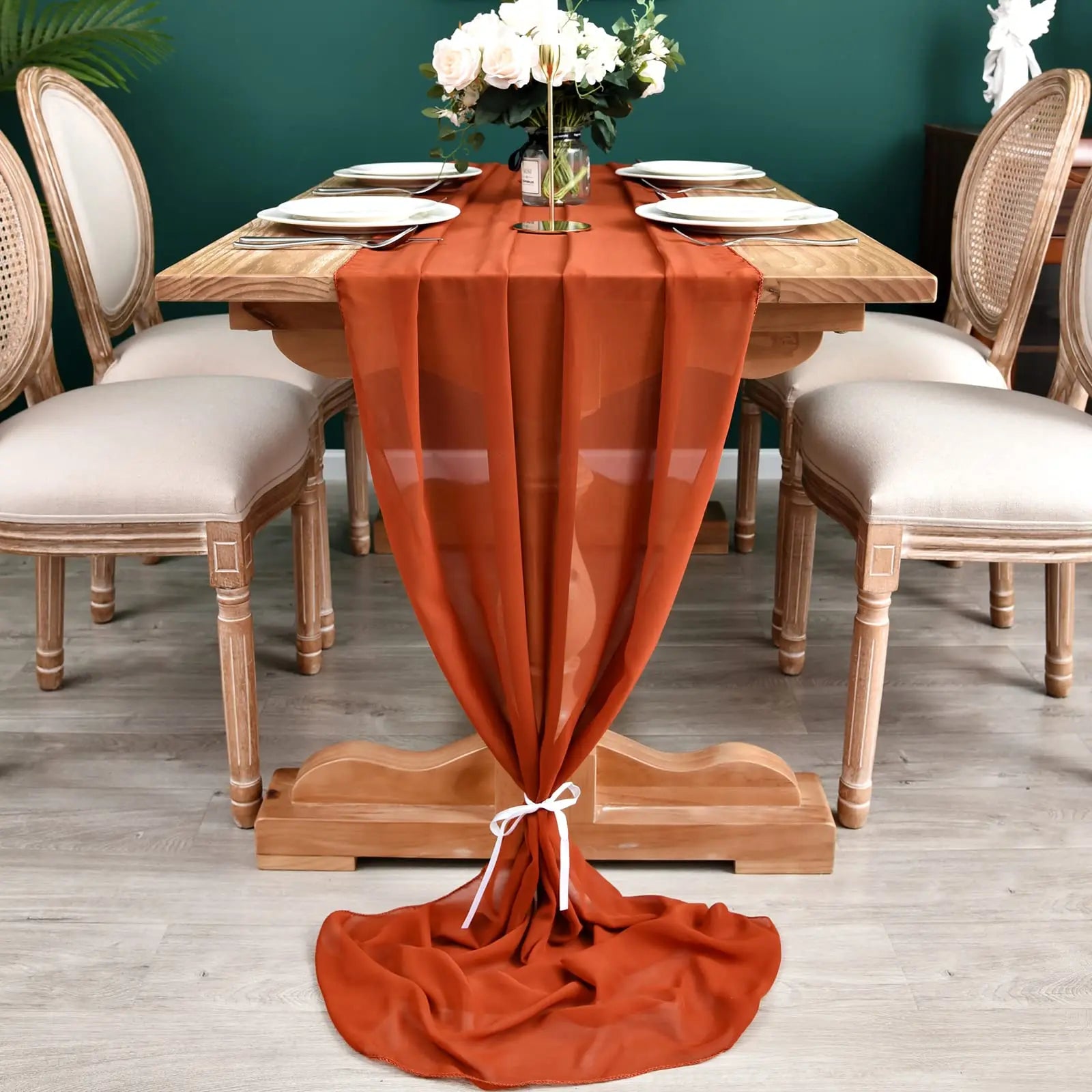 Soft Chiffon Table Runner Elegant Party Decor