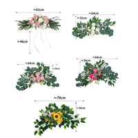 Artificial Wedding Arch Flowers Boho Red Rose Eucalyptus Garland Drape