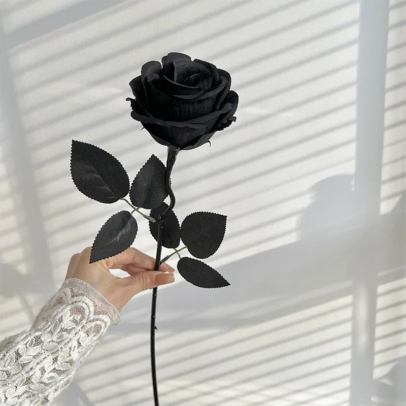 Dark Gothic Black Rose Branch
