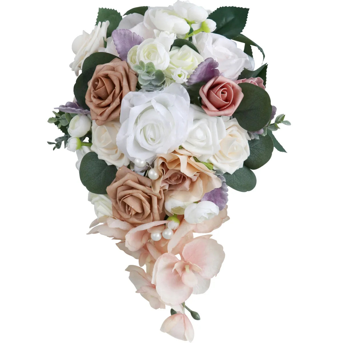 Elegant Cascading Rose Bouquet Bridal Floral Arrangement
