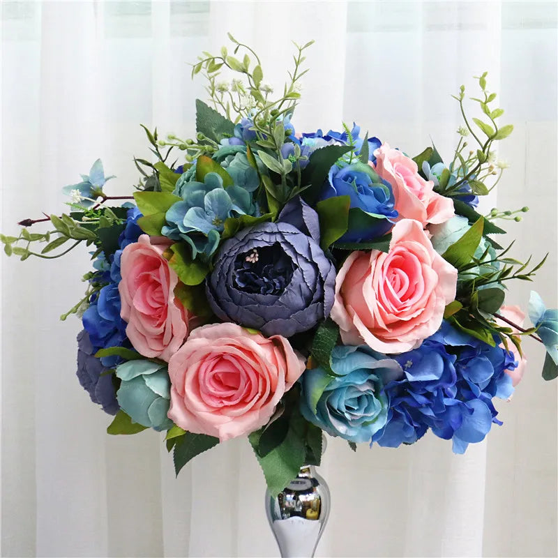 Silk Floral Ball Centerpieces — 35cm, 45cm & 50cm, Multiple Colors and Designs