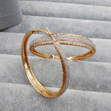 Big Hoop Earrings For Women Men Luxury Brincos Jewelry Gold Round Larg