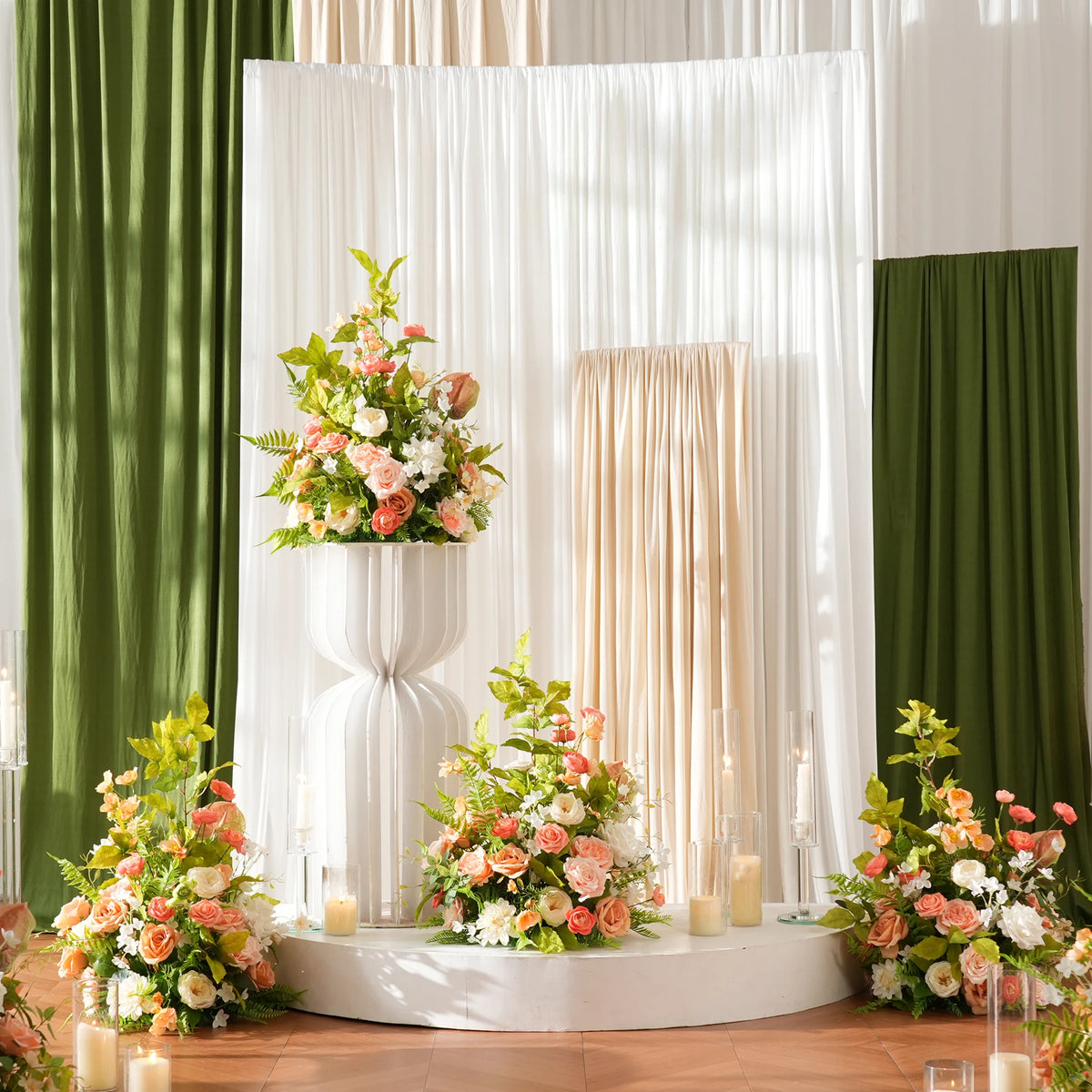 Lush Silk Floral Centerpiece Arrangement