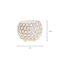 Gold Crystal Candle Holder for Wedding Centerpiece Tealight Candlestic