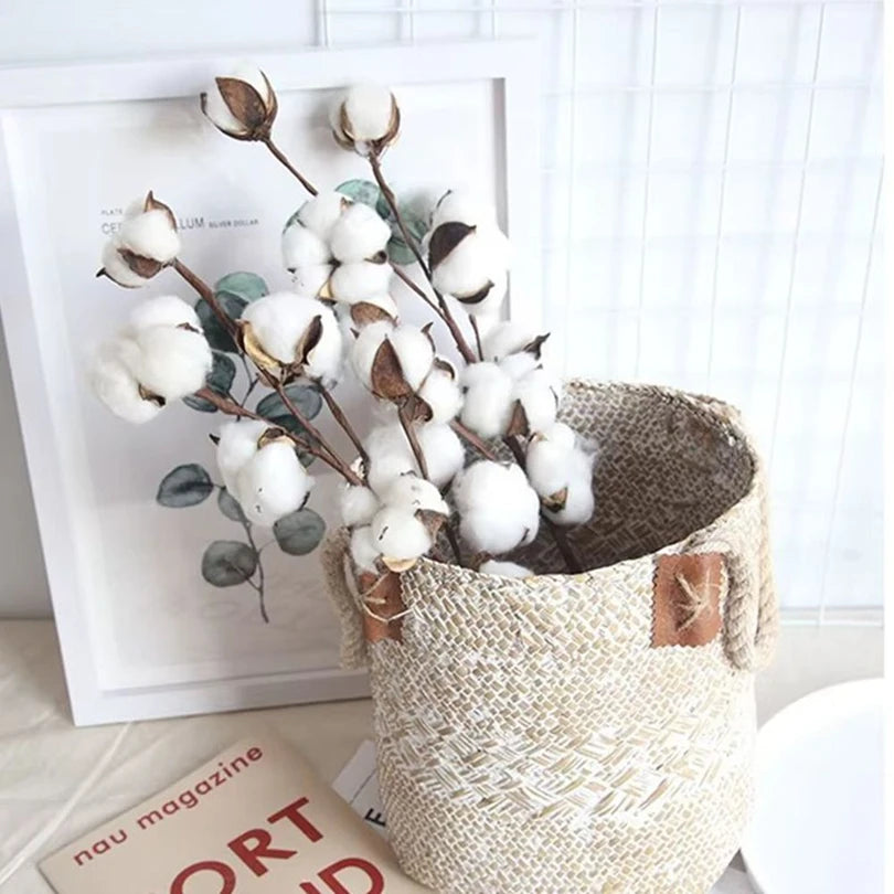 Cotton Flower Decorative Branch