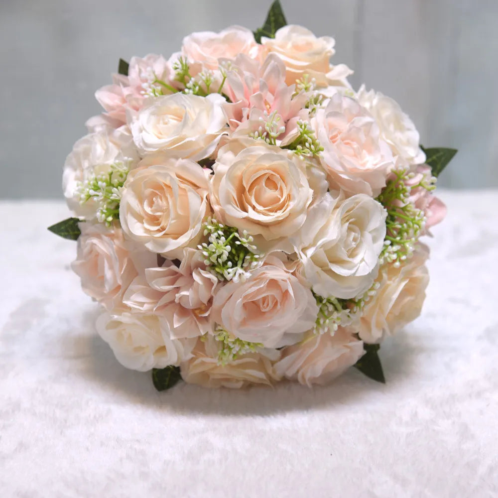 Rose Bouquet - Bridal Toss or Flower Girl Bouquet