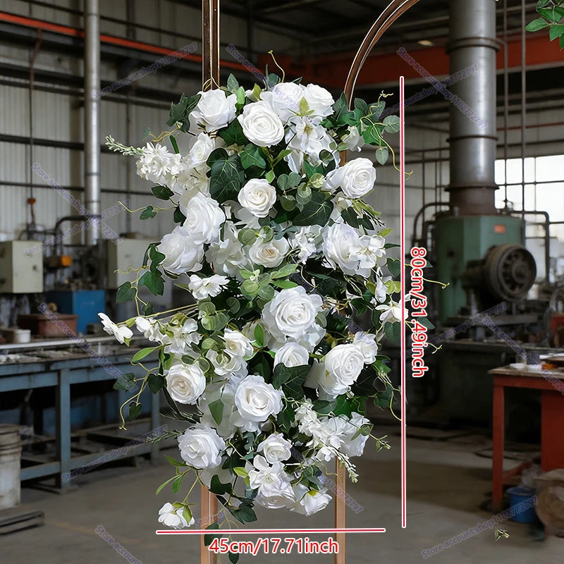 Forest Style Triangle Flower Row Wedding Decoration