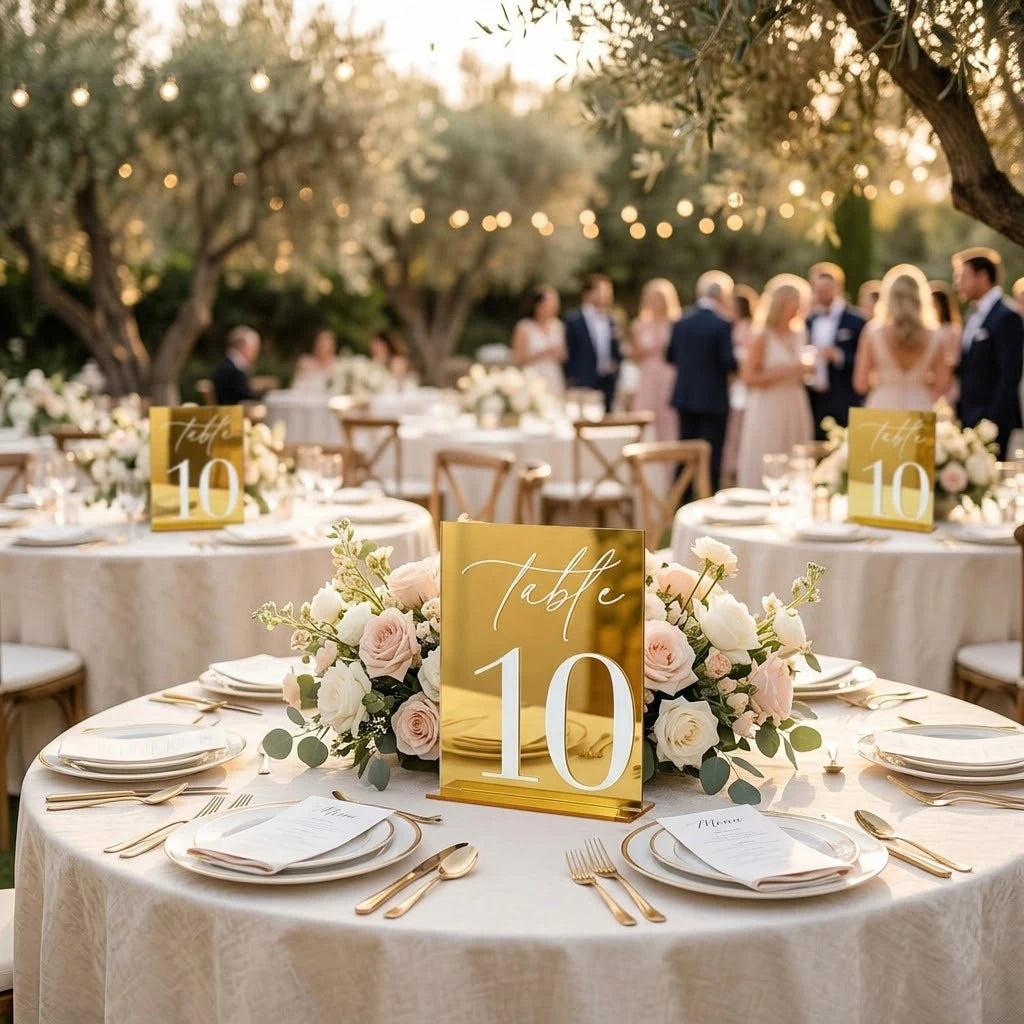 Gold Acrylic Table Numbers