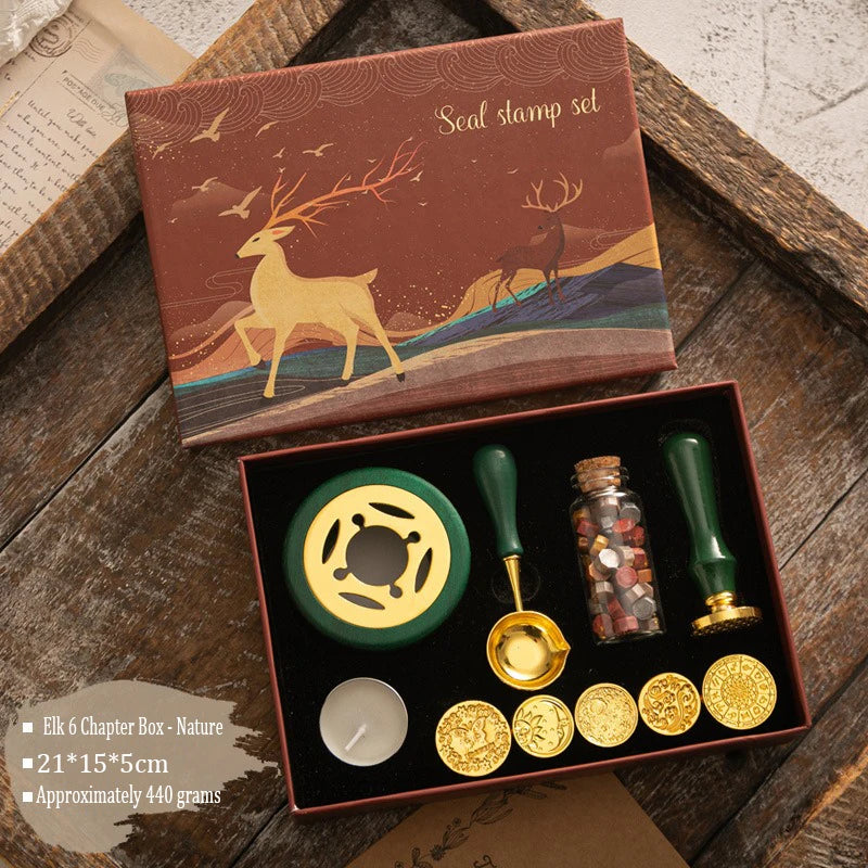 Vintage Wax Seal Stamp Kit With Sealing Wax