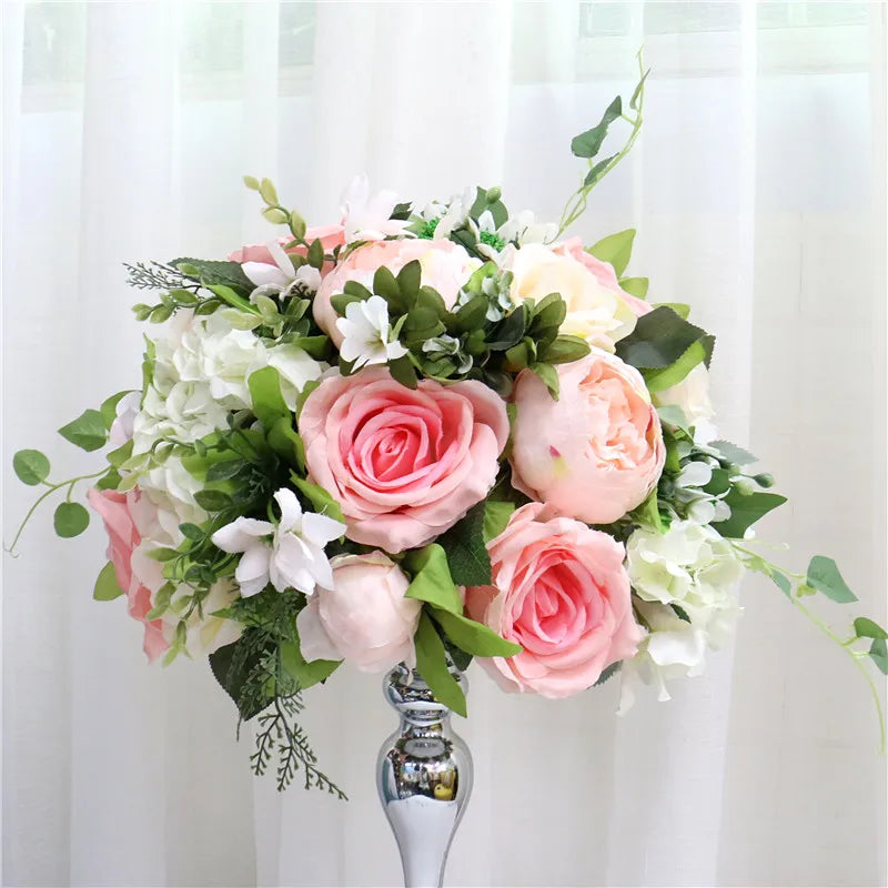 Silk Floral Ball Centerpieces — 35cm, 45cm & 50cm, Multiple Colors and Designs
