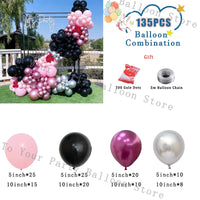 Wedding Decoration Balloons Garland Arch Maca Pink White Confetti Ballon Girl Birthday Party Baby Shower Decor Anniversary Globo