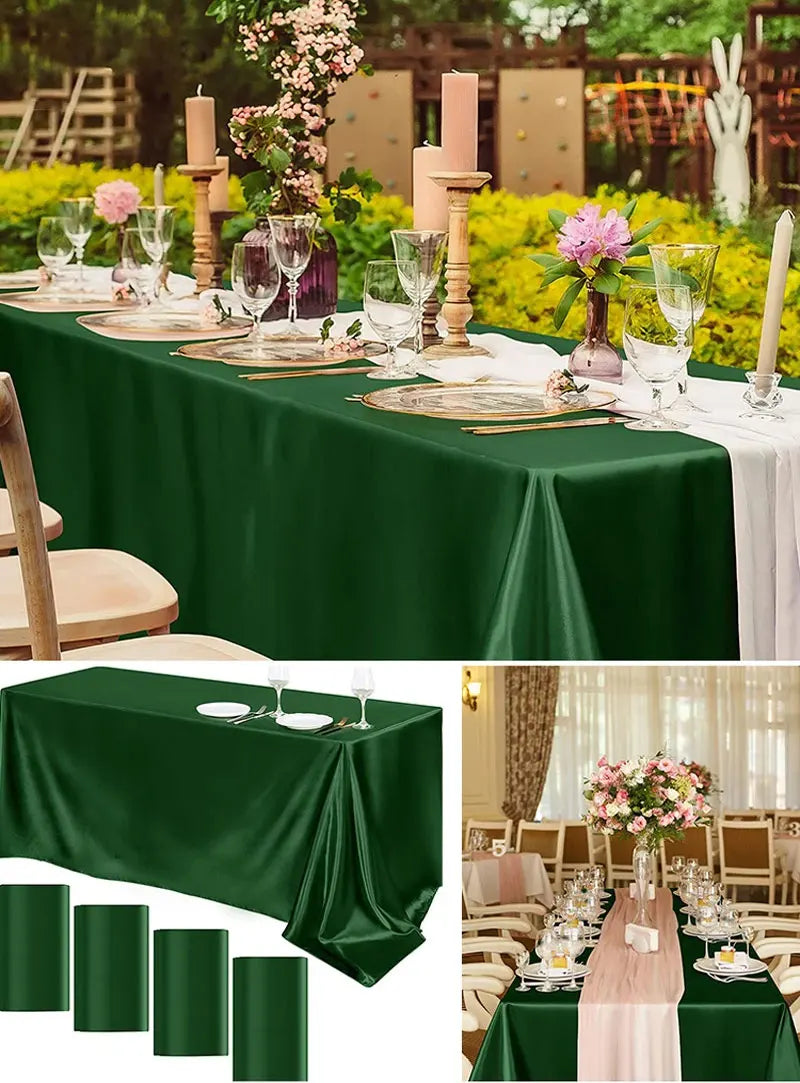 Elegant Satin Tablecloth Rectangle Wedding Table Cover