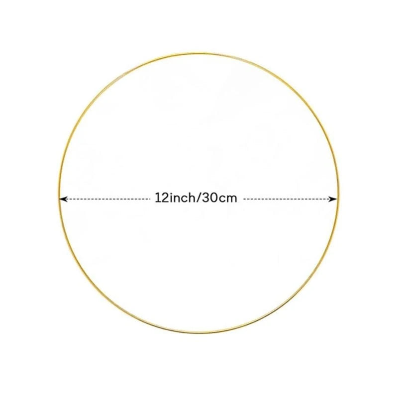 Metal Floral Wreath Hoop