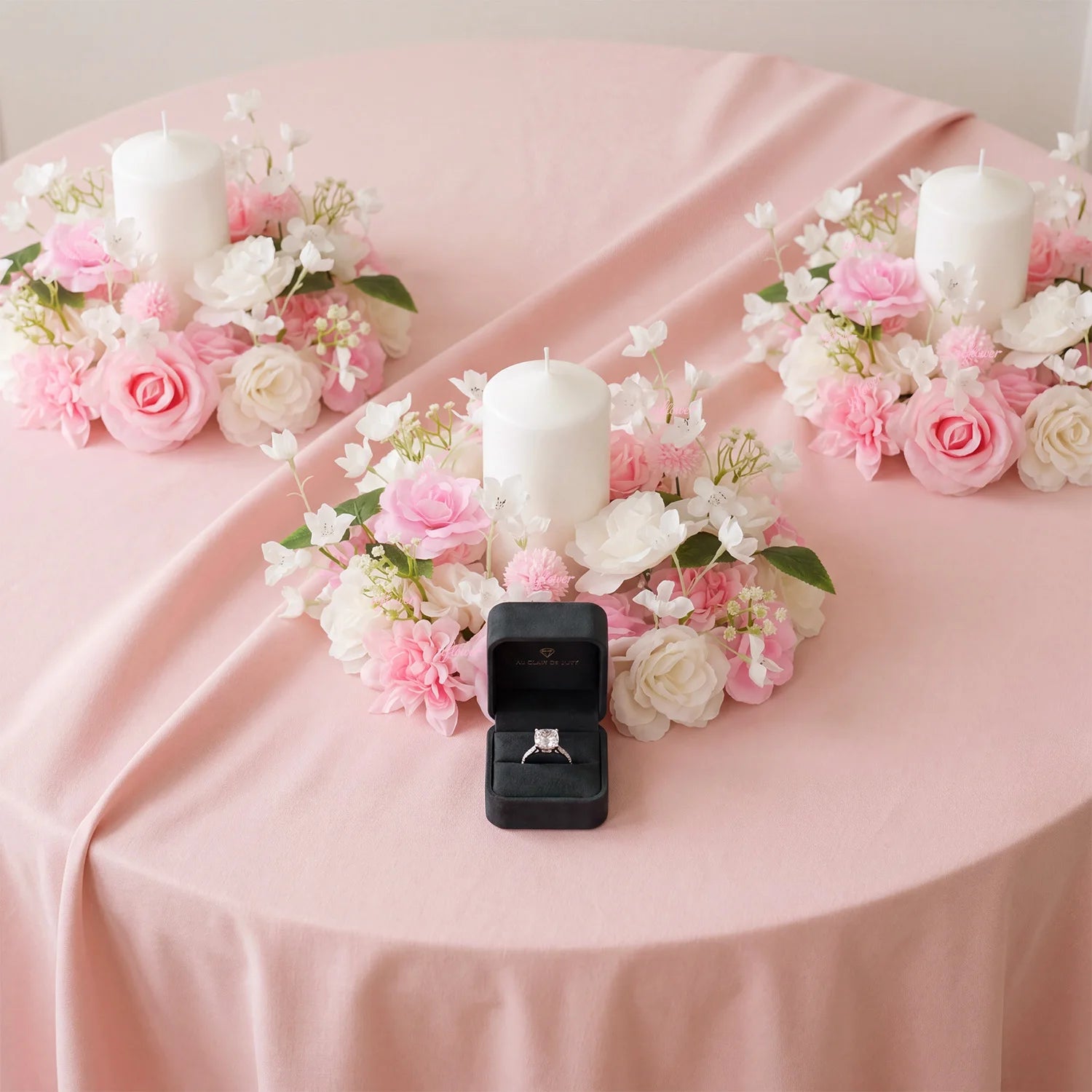 Romantic Pink and White Floral Centerpiece