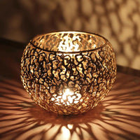 Tea Light Candle Holder Votive Romantic Geometric Iron Candelabra for Living Room Bedroom Bar Wedding Valentines Day Decor