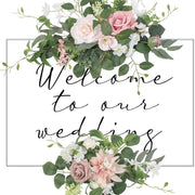 Romantic Floral Sign Swag Set – Artificial Wedding & Event Flowers