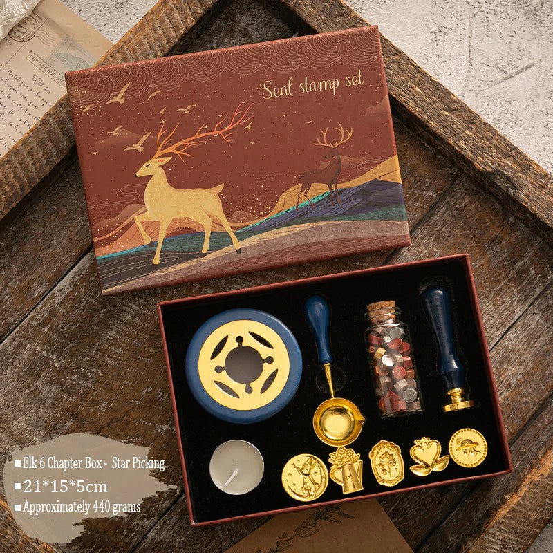 Vintage Wax Seal Stamp Kit With Sealing Wax