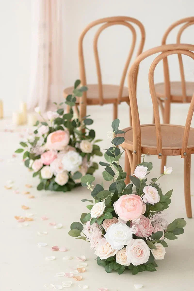 Premium White Green Floral Centerpiece Wedding Decor