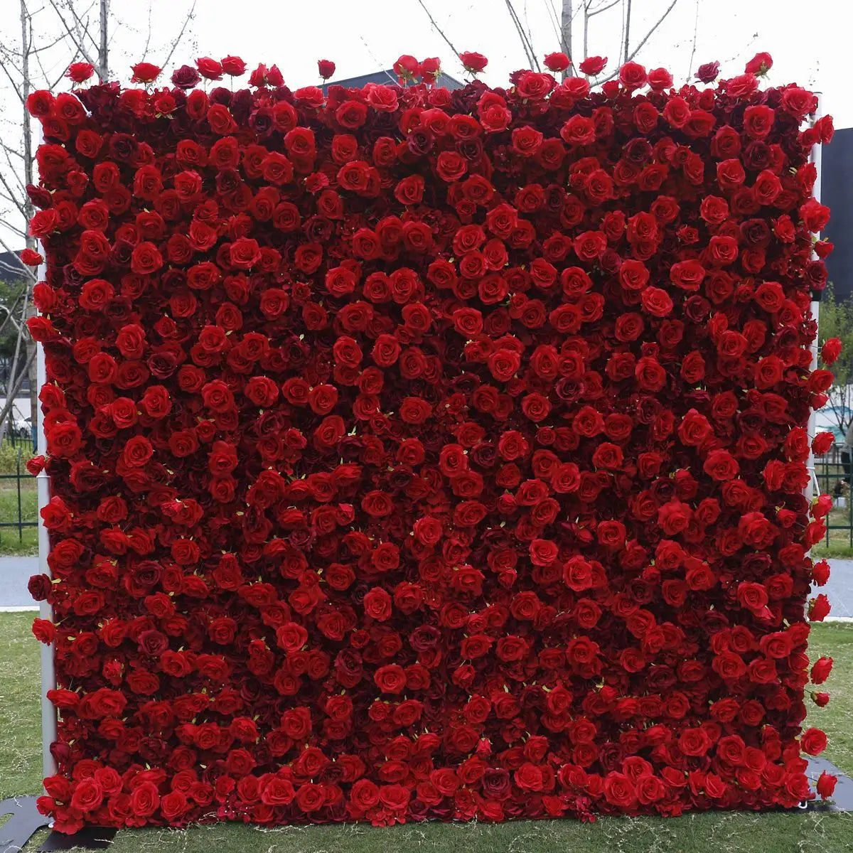 Pink Cloth Flower Wall Rose Hydrangea Backdrop