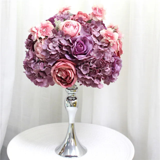 Silk Floral Ball Centerpieces — 35cm, 45cm & 50cm, Multiple Colors and Designs