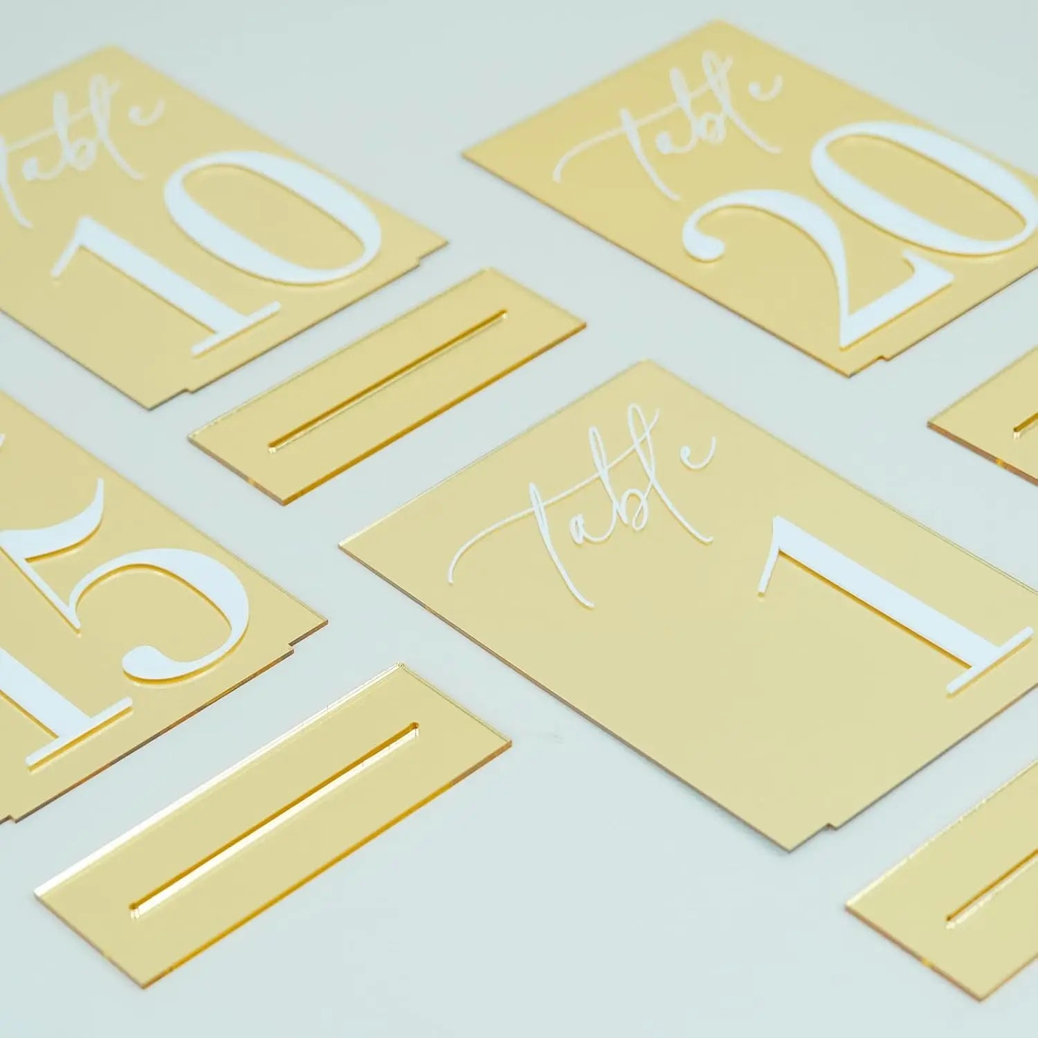 Gold Acrylic Table Numbers