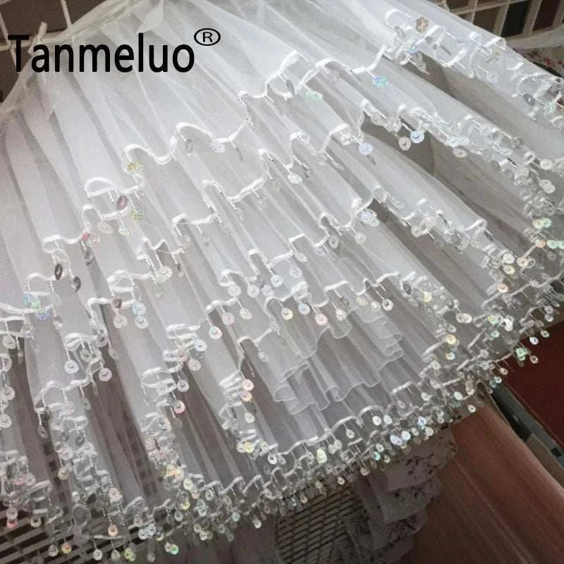 10Meter Long White Roof Drapery Panels Sheer Tutu Fabric Voile Ceiling