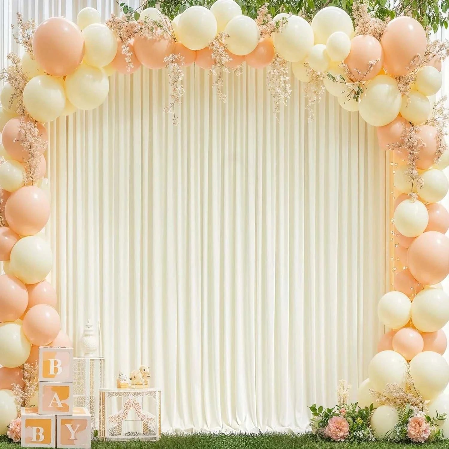 5FTx20FT Backdrop Ceiling Drapes Wrinkle Free Tent Draping Curtains fo