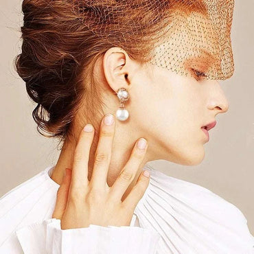 Korean Imitation Pearls Fake Piecring Ear Ring For Women Girl Trendy C