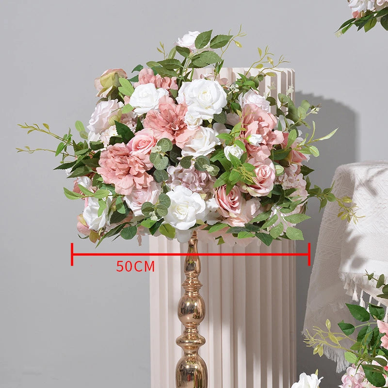 Deep Pink and White Floral Wedding Centerpiece Set