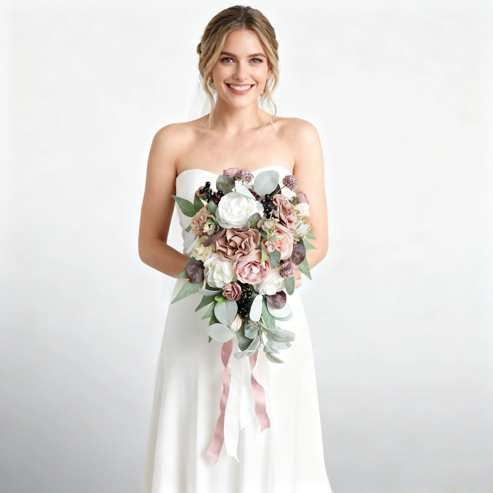 Romantic Silk Wedding Bouquet