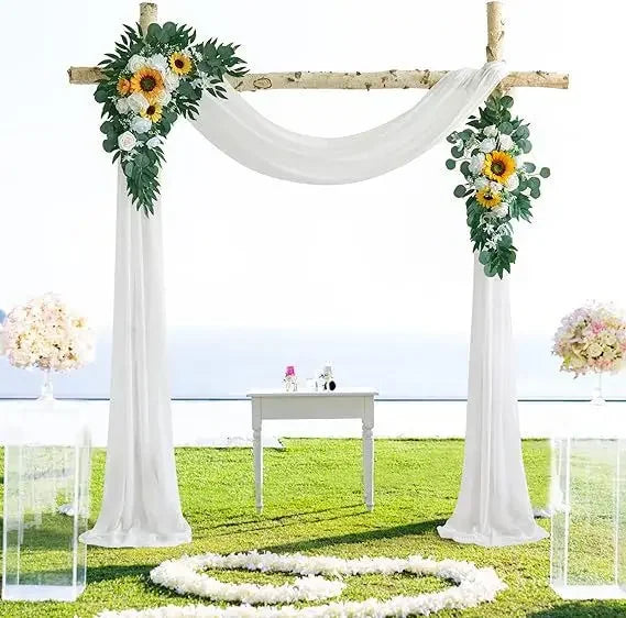 Sheer Chiffon Wedding Arch Draping Backdrop Fabric