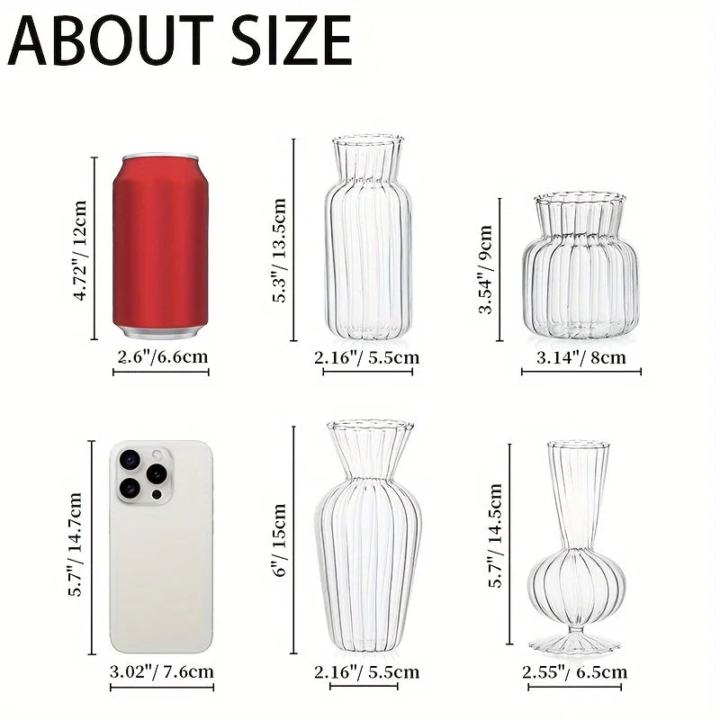Elegant Mini Glass Vase Centerpiece Decoration
