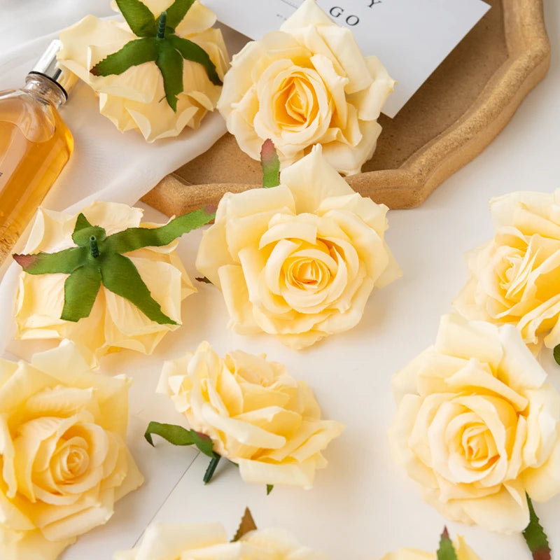 Silk Rose Heads