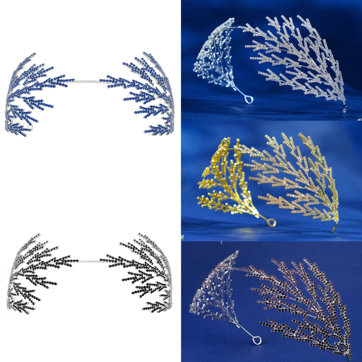 Silver Crystal Bridal Crown