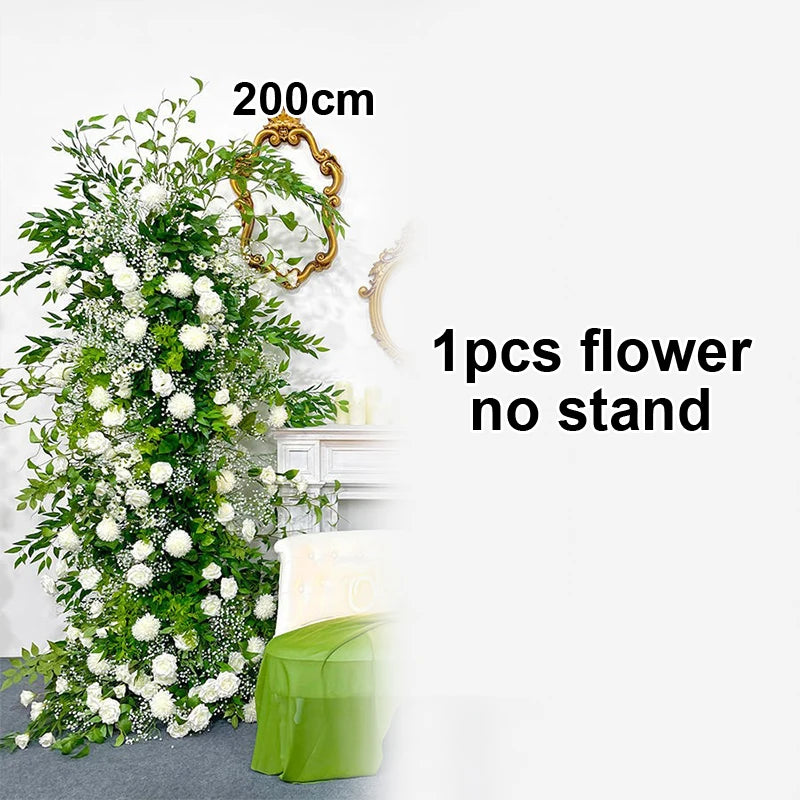 Rose Flower Row Wedding Table Runner Decoration