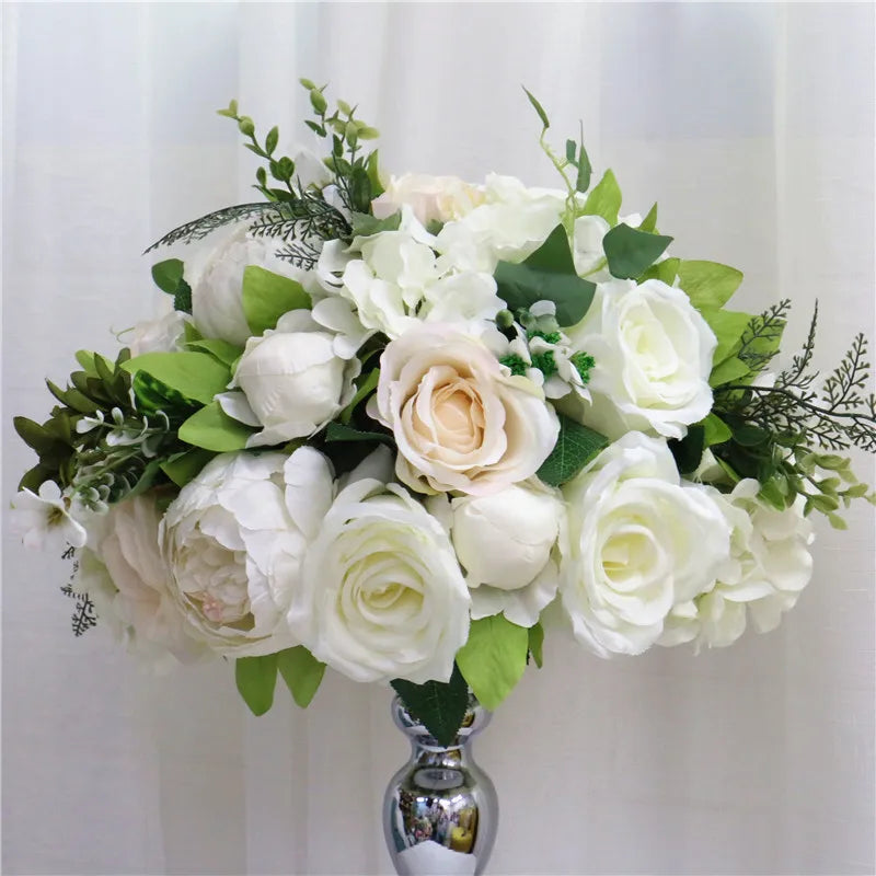 Silk Floral Ball Centerpieces — 35cm, 45cm & 50cm, Multiple Colors and Designs