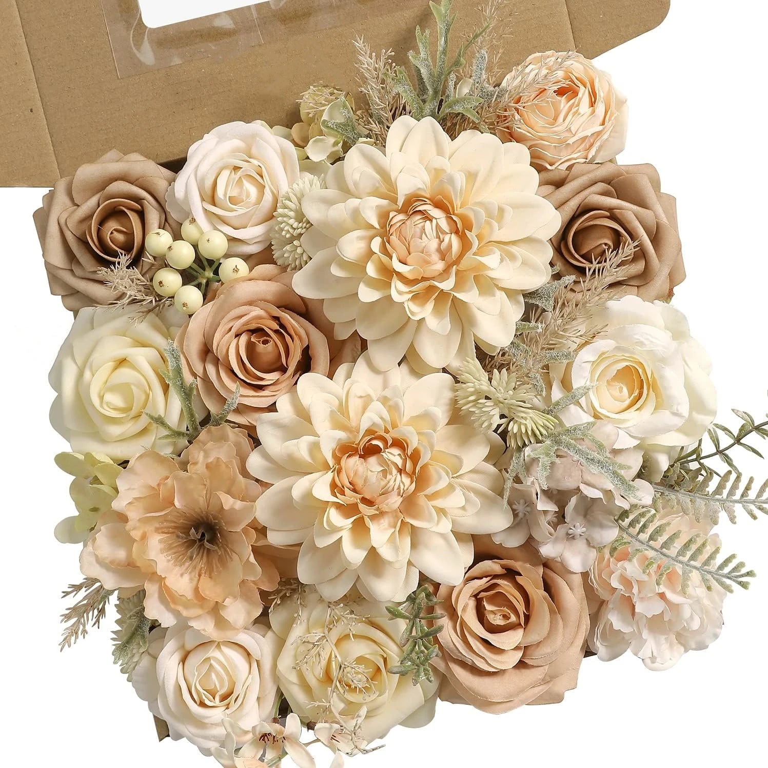 Neutral Toned Floral Arrangement Set