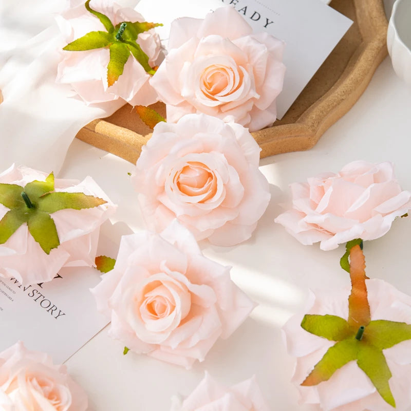 Silk Rose Heads
