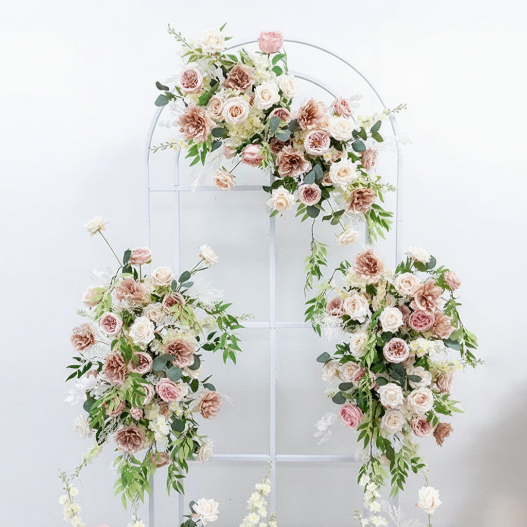Romantic Blush Garden Wedding Floral Arrangements