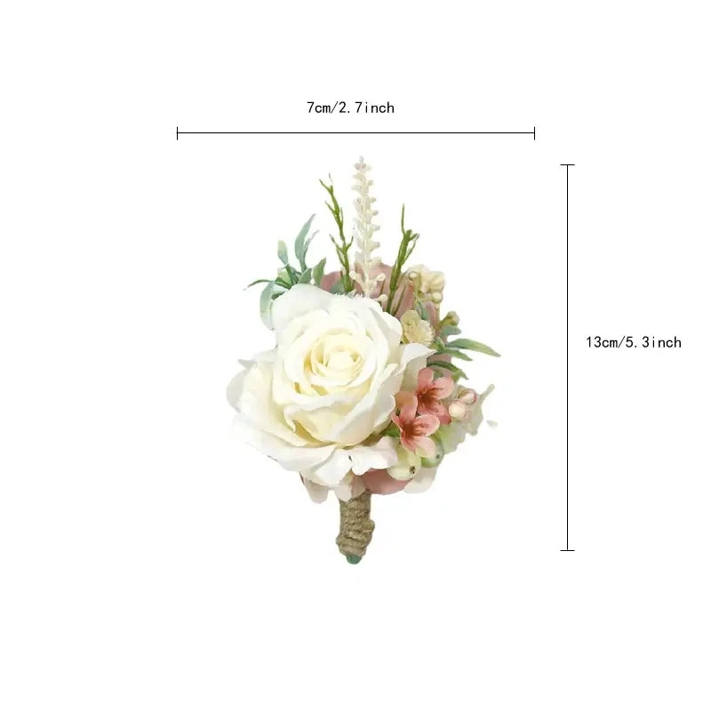 Pink Groom Wedding Boutonniere