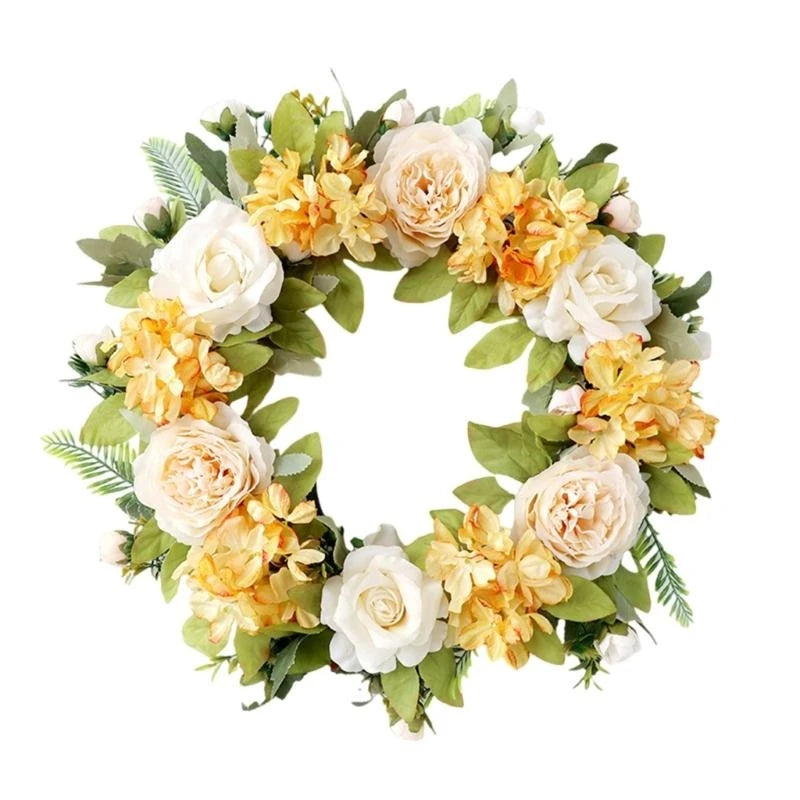 Handmade Silk Rose Door Wreath