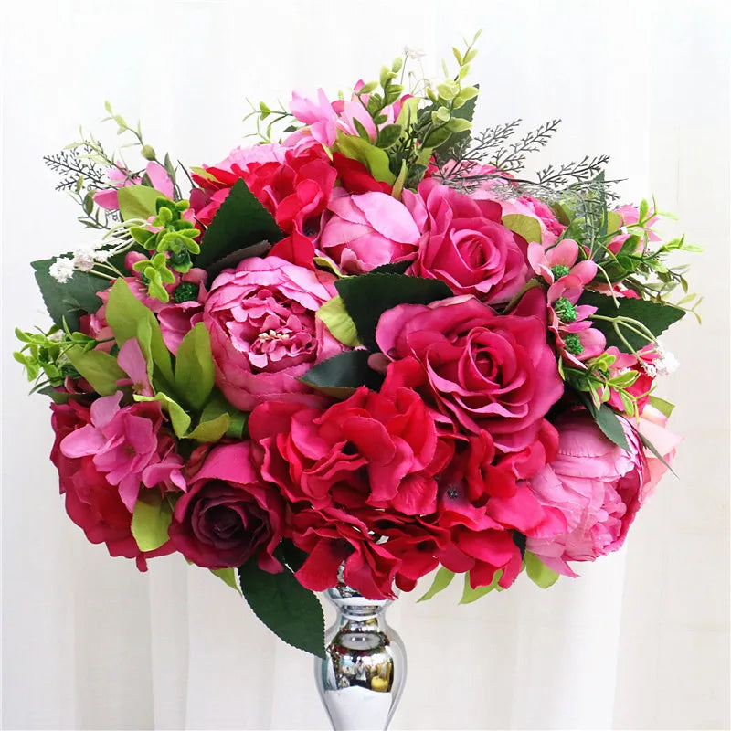 Silk Floral Ball Centerpieces — 35cm, 45cm & 50cm, Multiple Colors and Designs