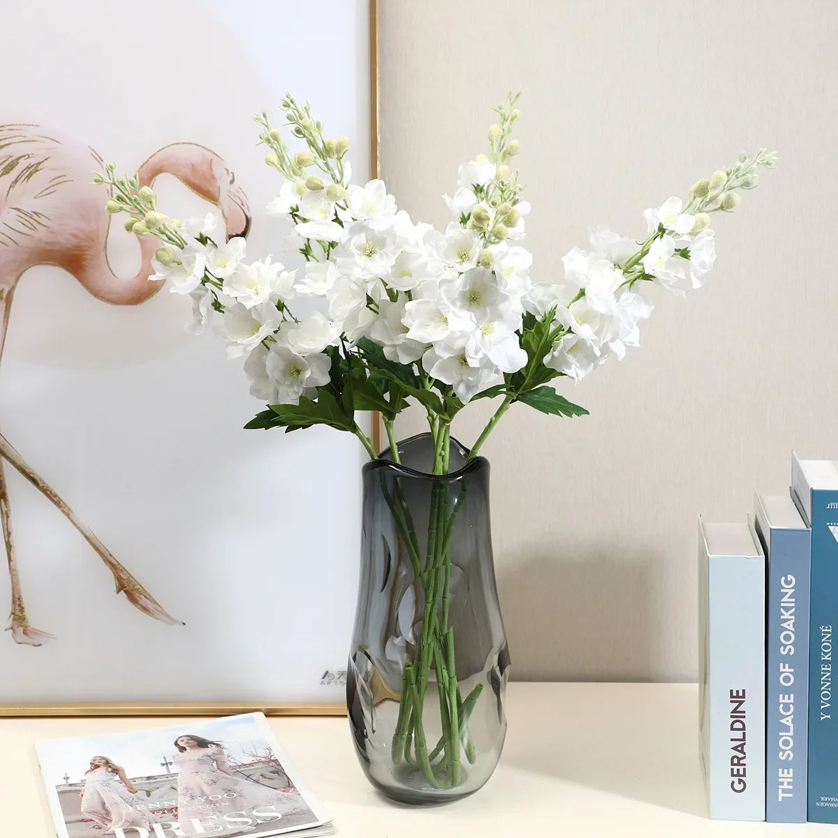 Real Touch Delphinium Flower Stem – 7 Colors