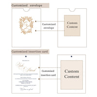 Personalized Invitation Letter Business wedding  Dark blue velvet deco