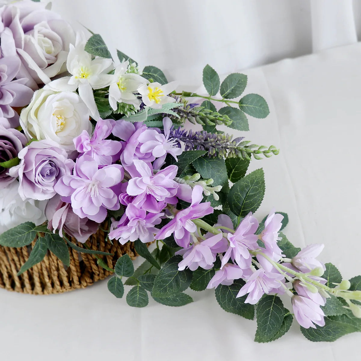 Purple Cascading Bridal Rose Bouquet