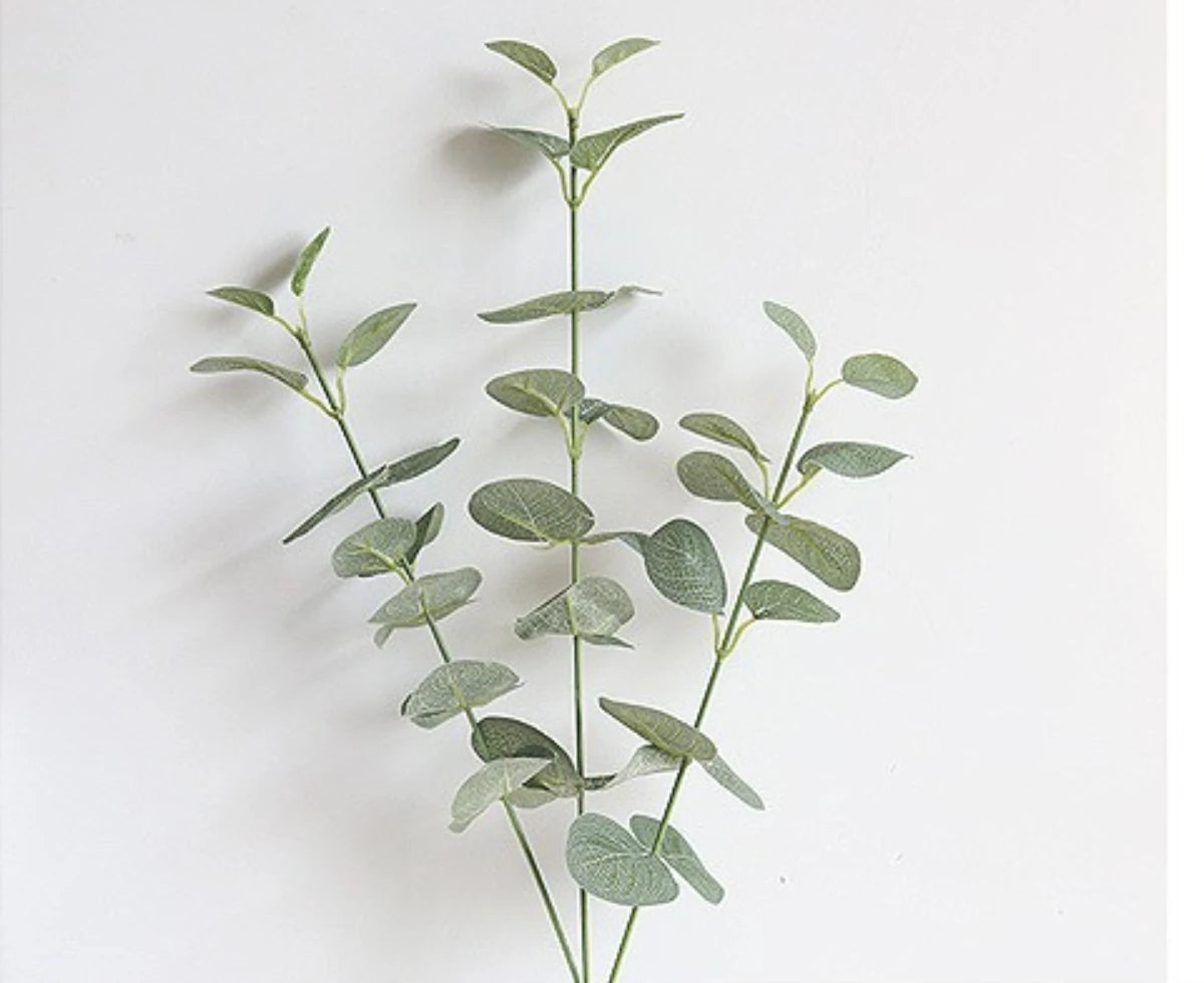 Faux Eucalyptus Leaves Decorative Stem