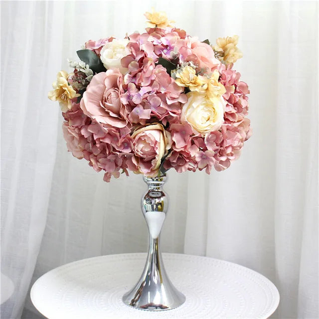 Silk Floral Ball Centerpieces — 35cm, 45cm & 50cm, Multiple Colors and Designs