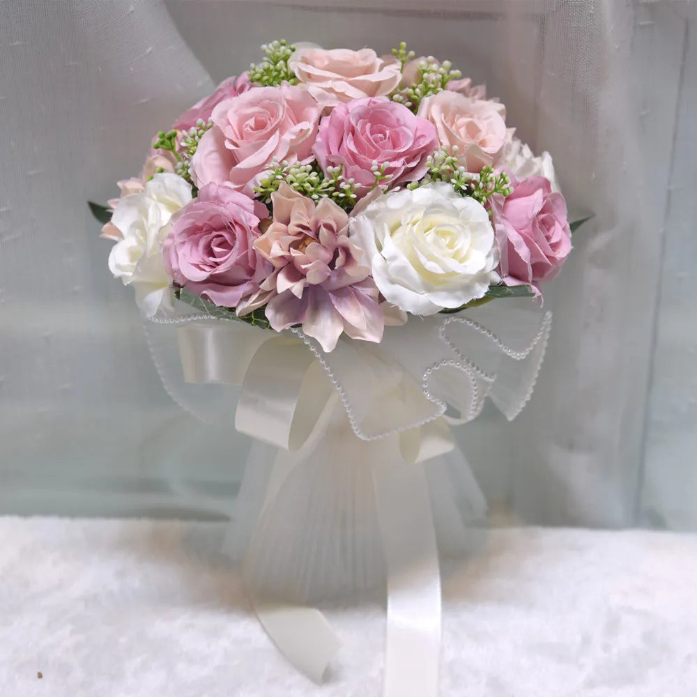 Rose Bouquet - Bridal Toss or Flower Girl Bouquet