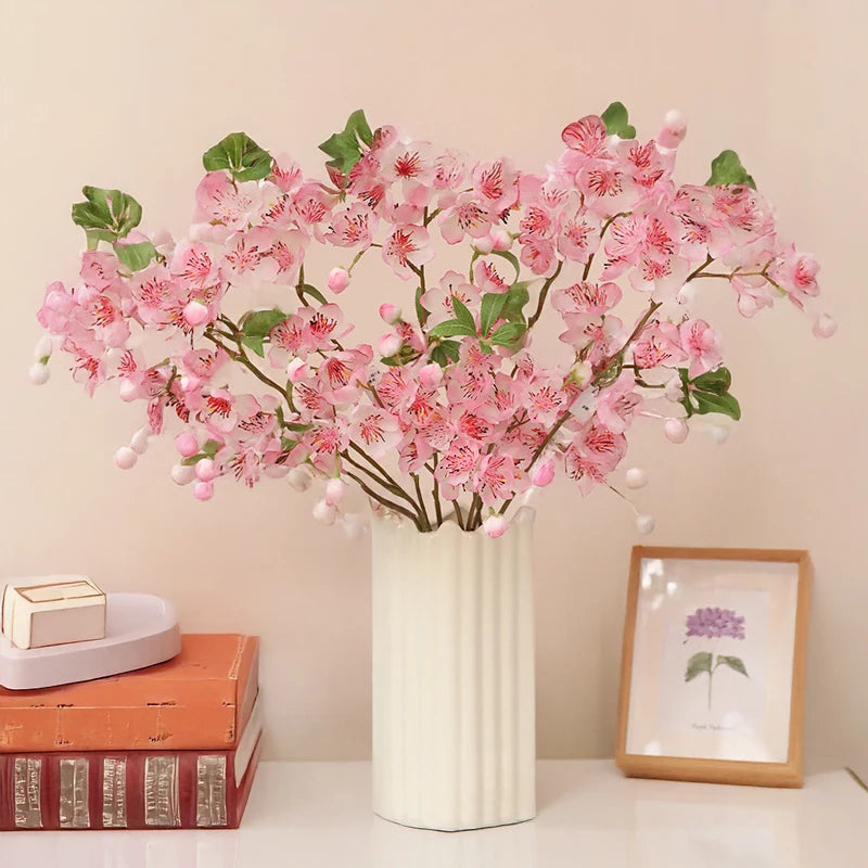 32in Artificial Peach Blossom Branch