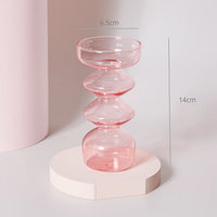 Pink Wedding Table Centerpieces Candle Holder Wedding Decoration Flower Vase Home Decoration Accessories Vases Room Decor